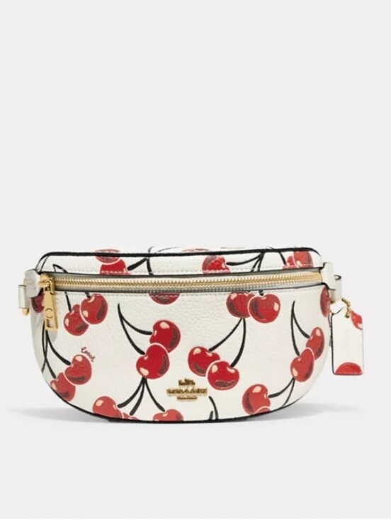 Coach Handbags - Coach☆ Leather Cherry Print Crossbody/ Belt Bag